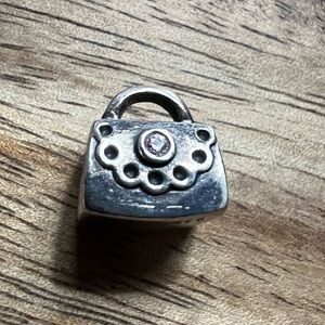 Pandora Purse & Pink Rhinestone Charm 925 B35